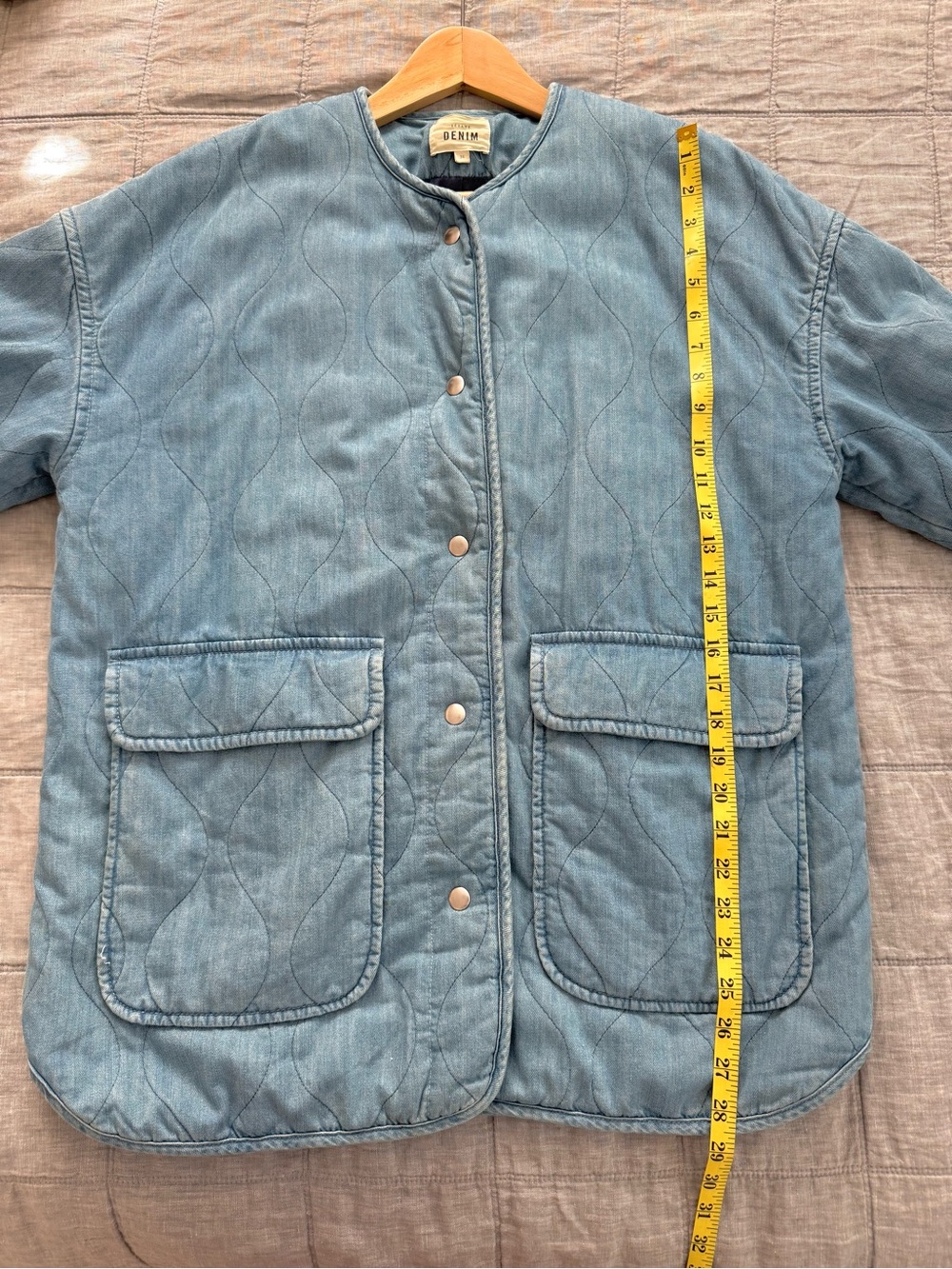 Sezane Farel Blue Quilted Jacket - Size EU 36 - Picture 6 of 7